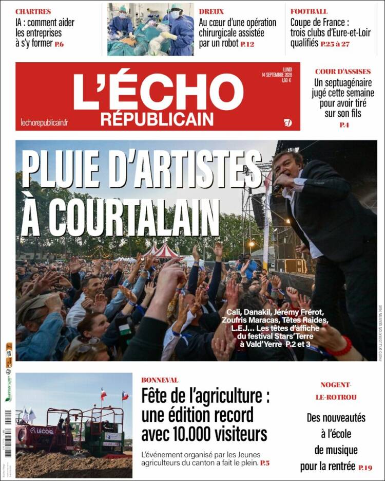 Portada de L'Echo Républicain (France)