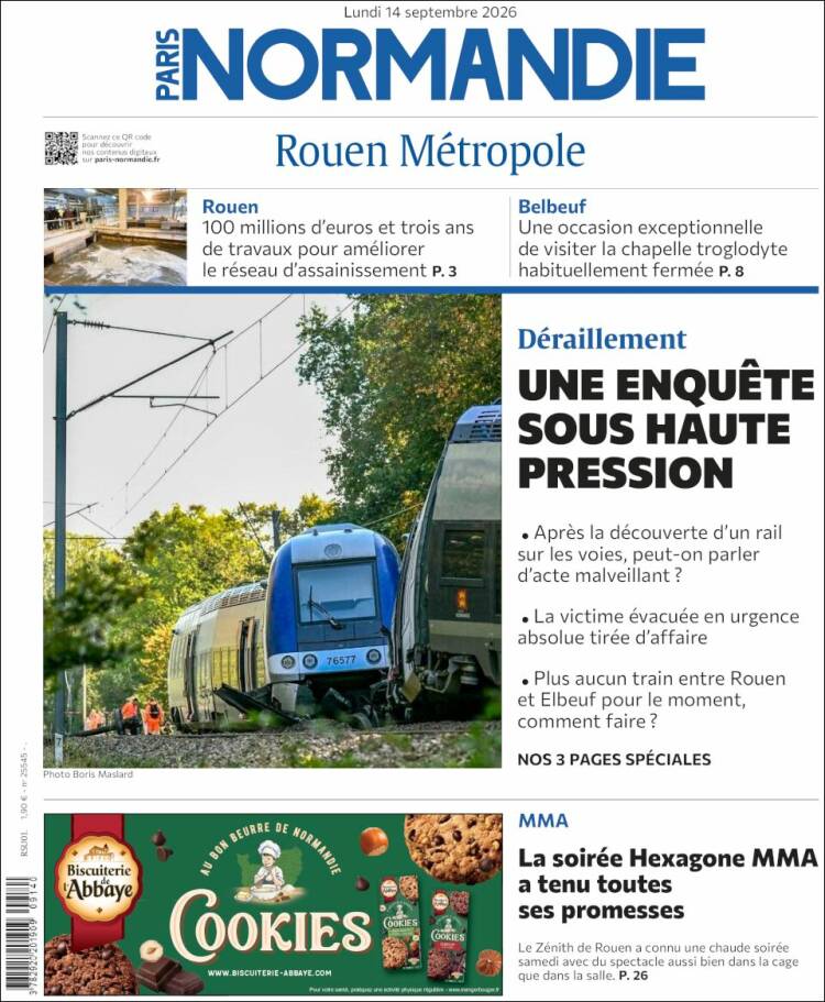 Portada de Paris Normandie (Francia)