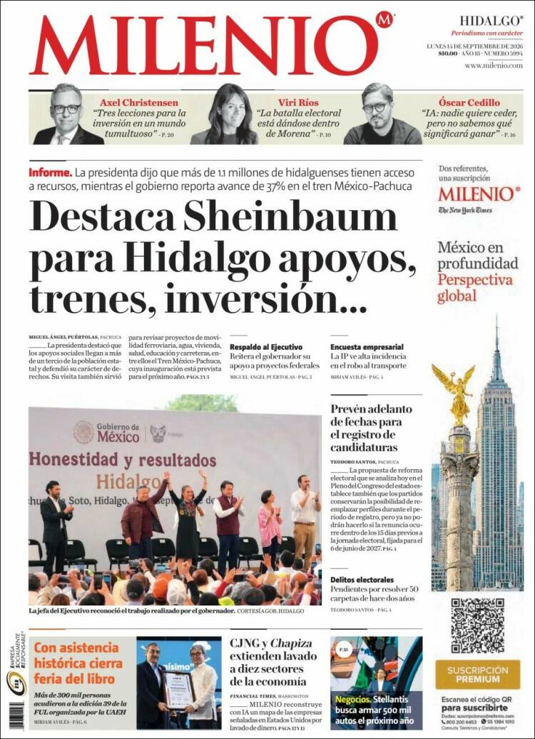 Portada de Milenio de Hidalgo (M&eacute;xico)