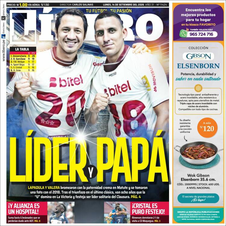 Portada de Líbero (Per&uacute;)