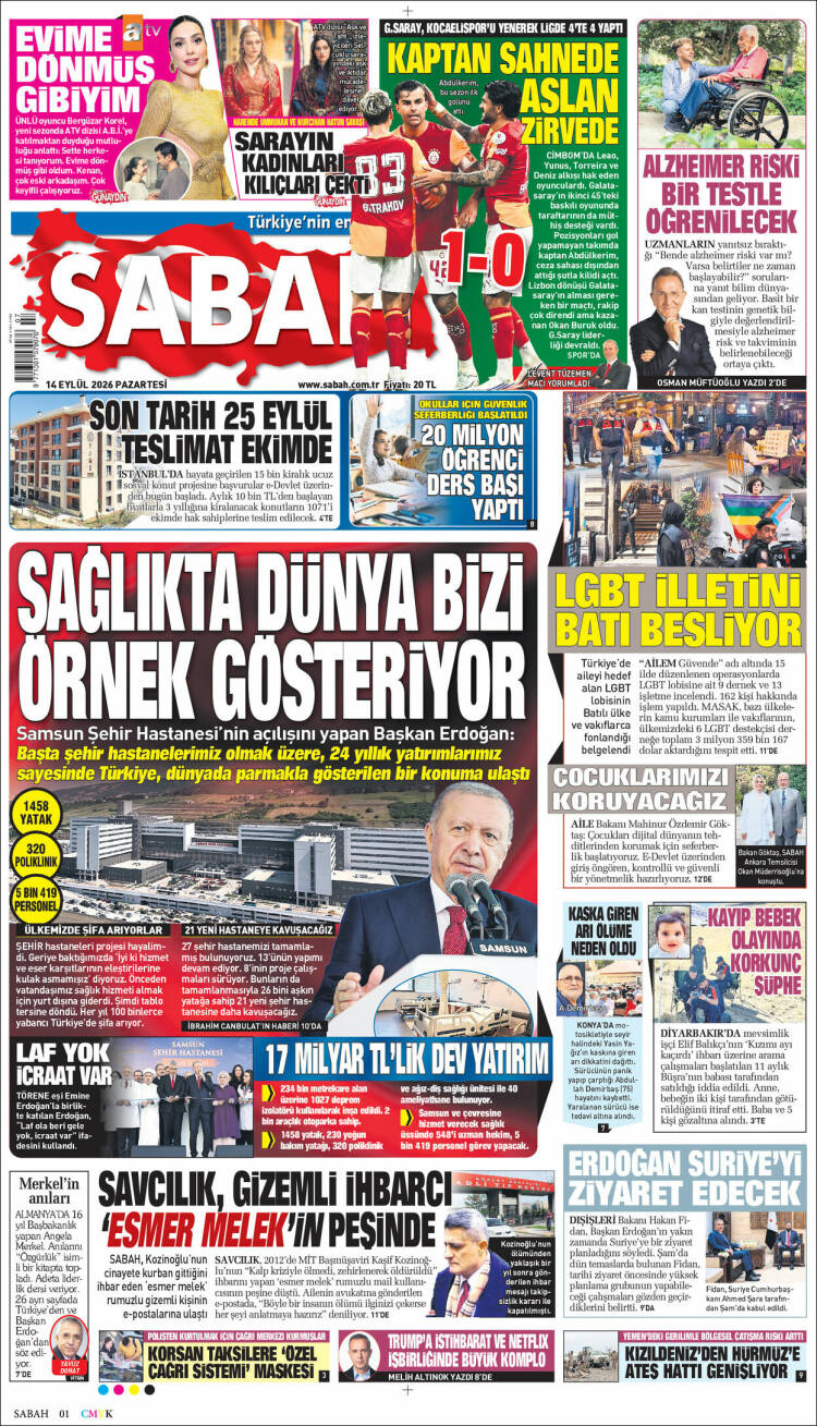 Portada de Sabah (Turqu&iacute;a)