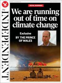 Portada de The Independent (Reino Unido)