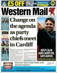 Portada de Western Mail (Reino Unido)