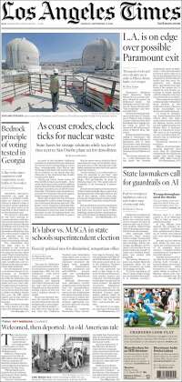 Portada de Los Angeles Times (USA)