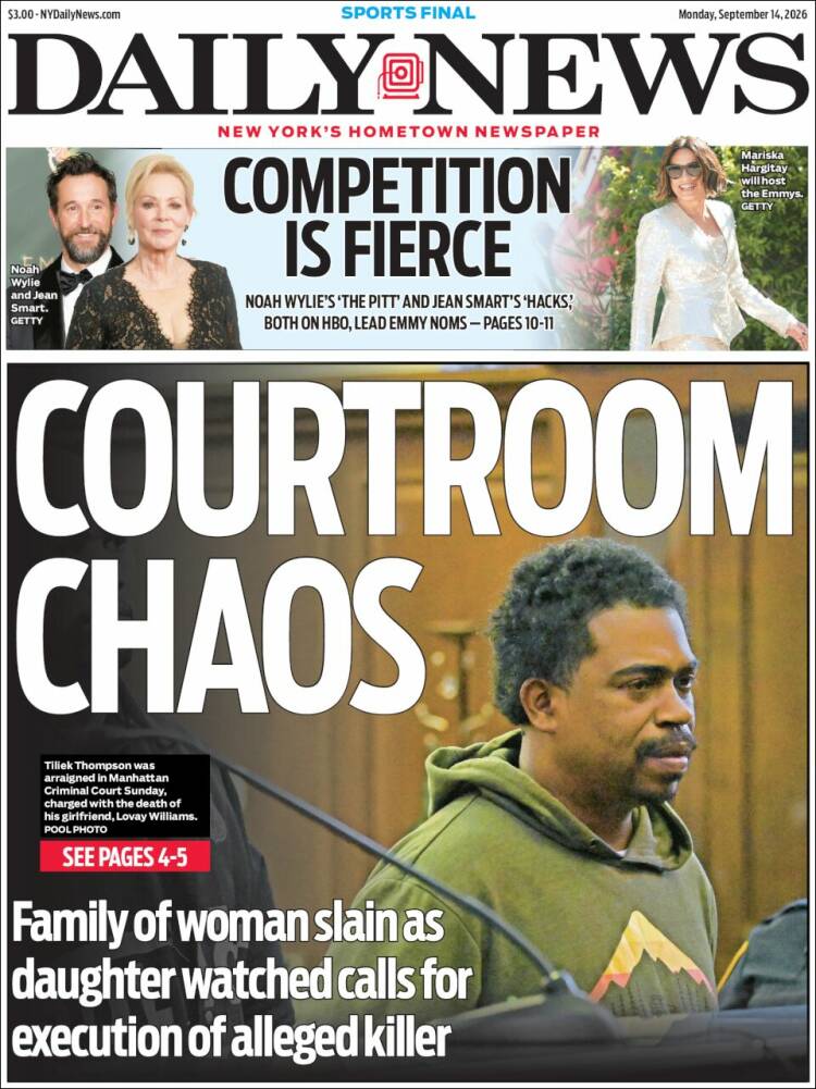 Portada de Daily News - New York (USA)