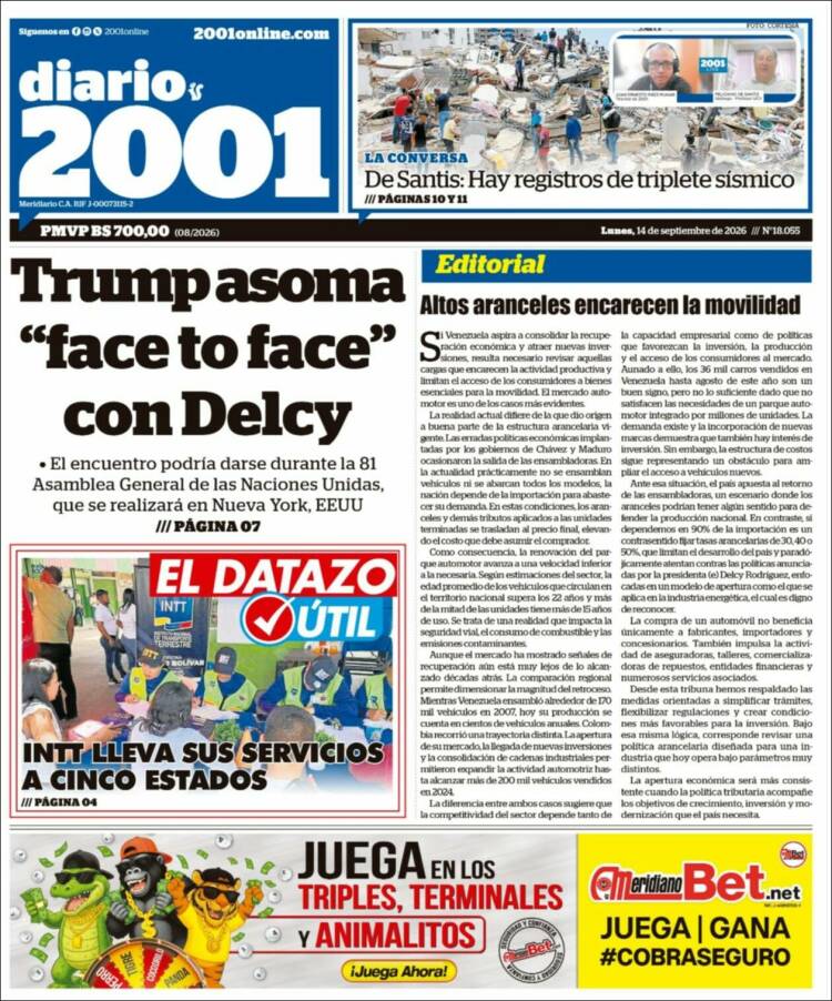 Portada de 2001 - Dosmiluno (Venezuela)