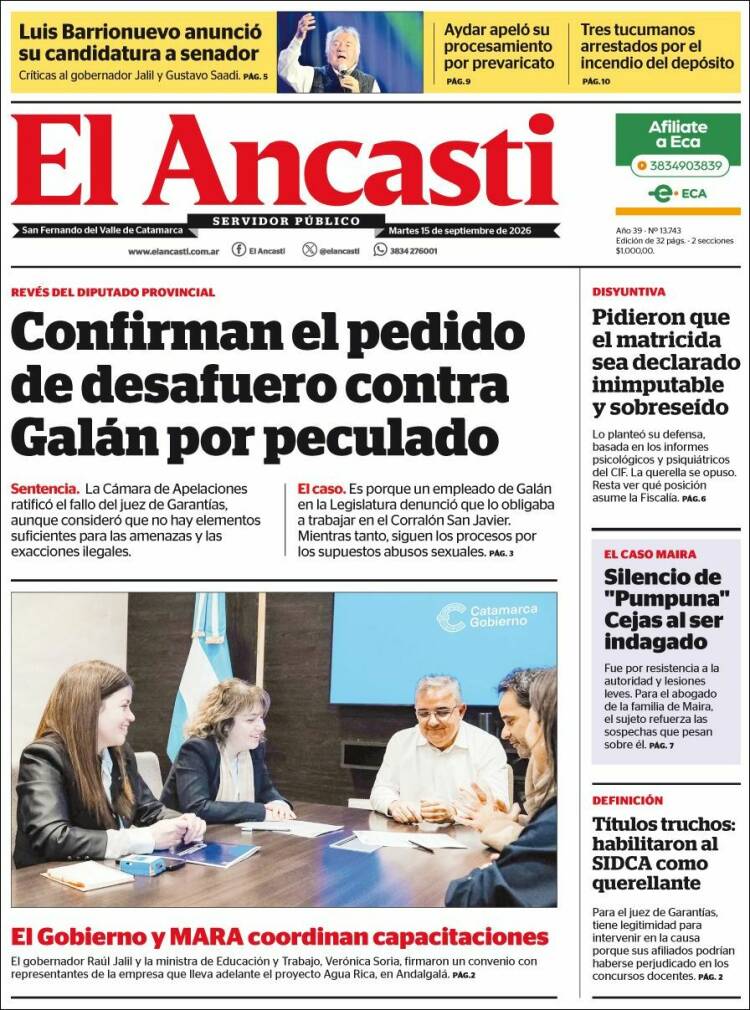 Portada de El Ancasti (Argentine)