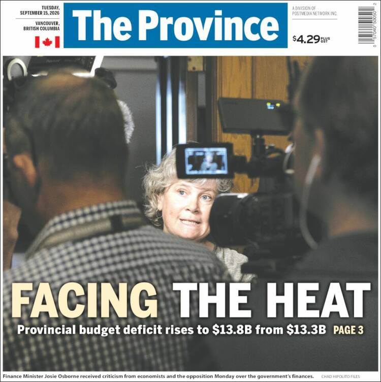 Portada de The Province (Canad&aacute;)