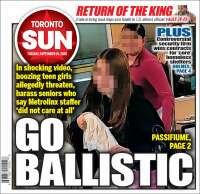 Portada de The Toronto Sun (Canad&aacute;)