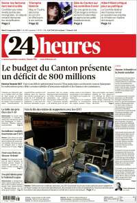 Portada de 24 Heures (Suiza)