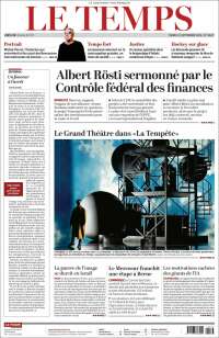 Portada de Le Matin (Suiza)