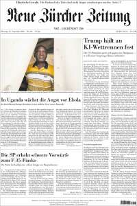 Portada de Neue Zürcher Zeitung (Suiza)