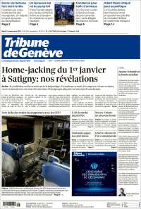 Portada de La Tribune de Genève (Suiza)