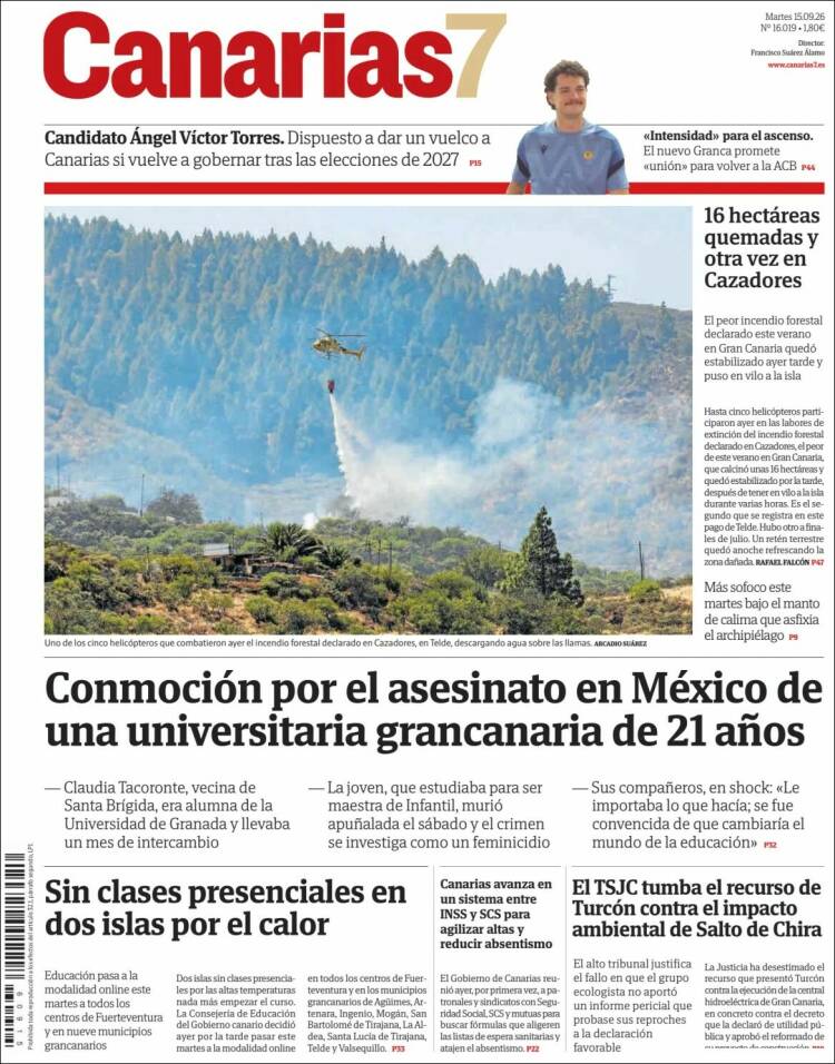 Portada de Canarias 7 (Espa&ntilde;a)