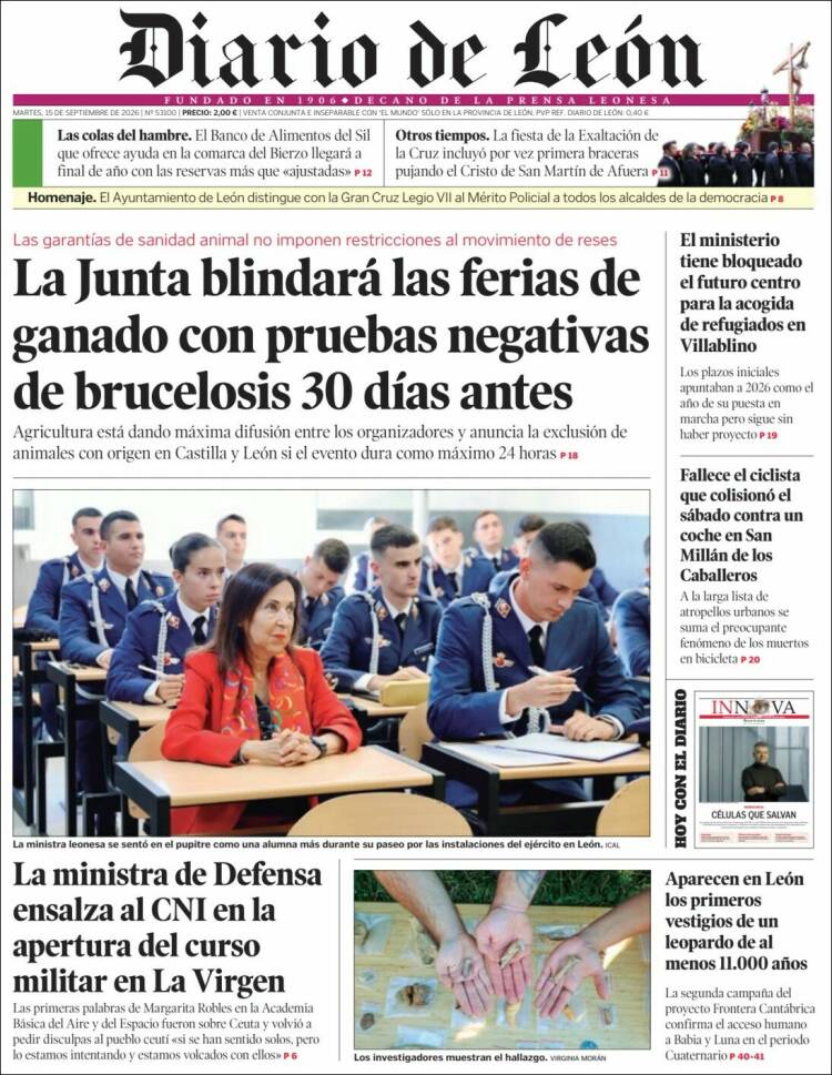 Portada de Diario de León (Espa&ntilde;a)