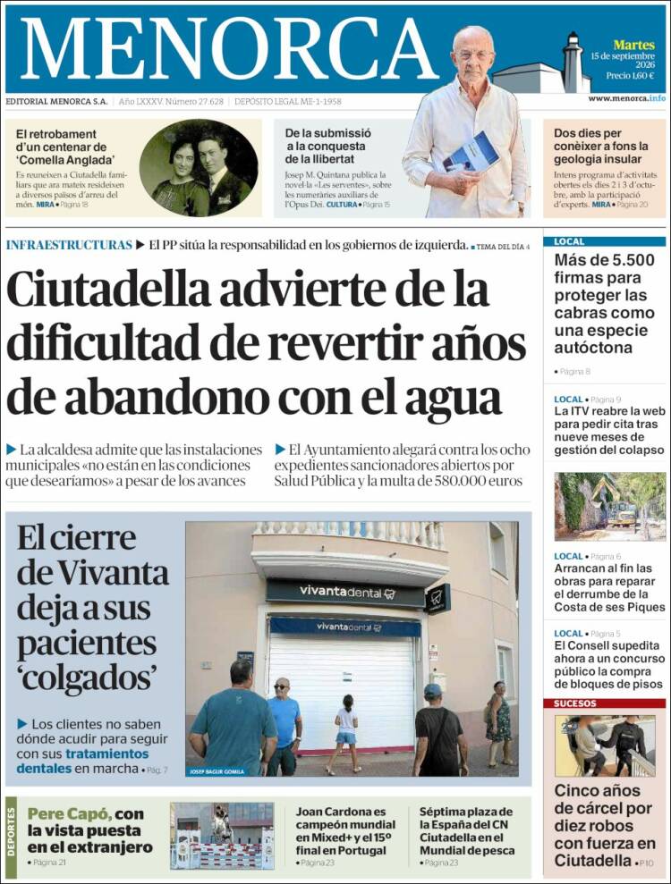Portada de Menorca - Diario Insular (Espa&ntilde;a)