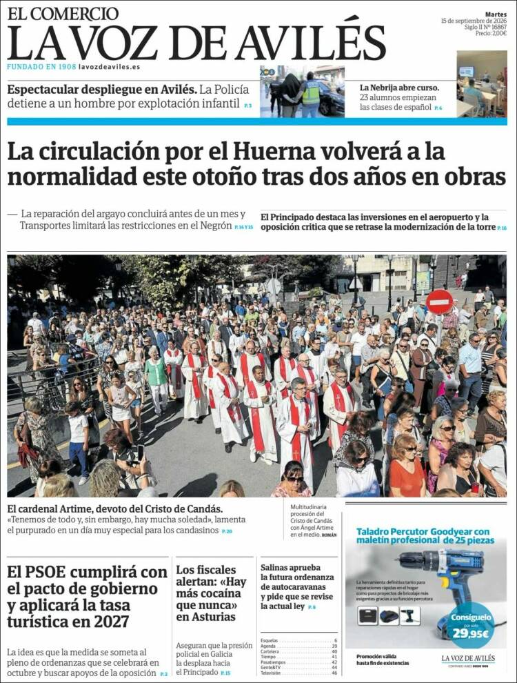 Portada de El Comercio - Avilés (Espa&ntilde;a)