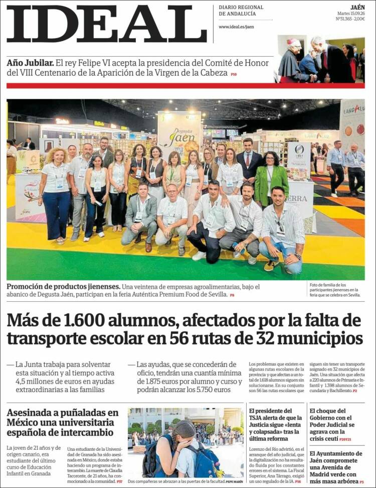 Portada de El Ideal de Jaén (Espagne)