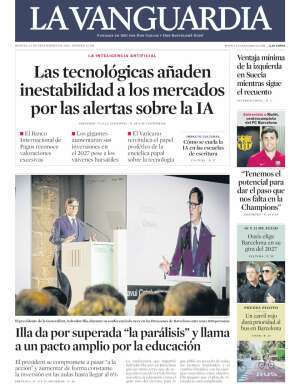 Portada de La Vanguardia de hoy