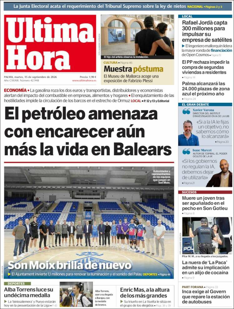 Portada de Última Hora (Espa&ntilde;a)