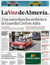 Portada de La Voz de Almería (Espa&ntilde;a)