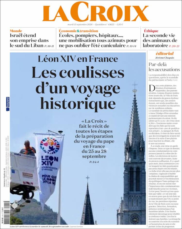 Portada de La Croix (Francia)