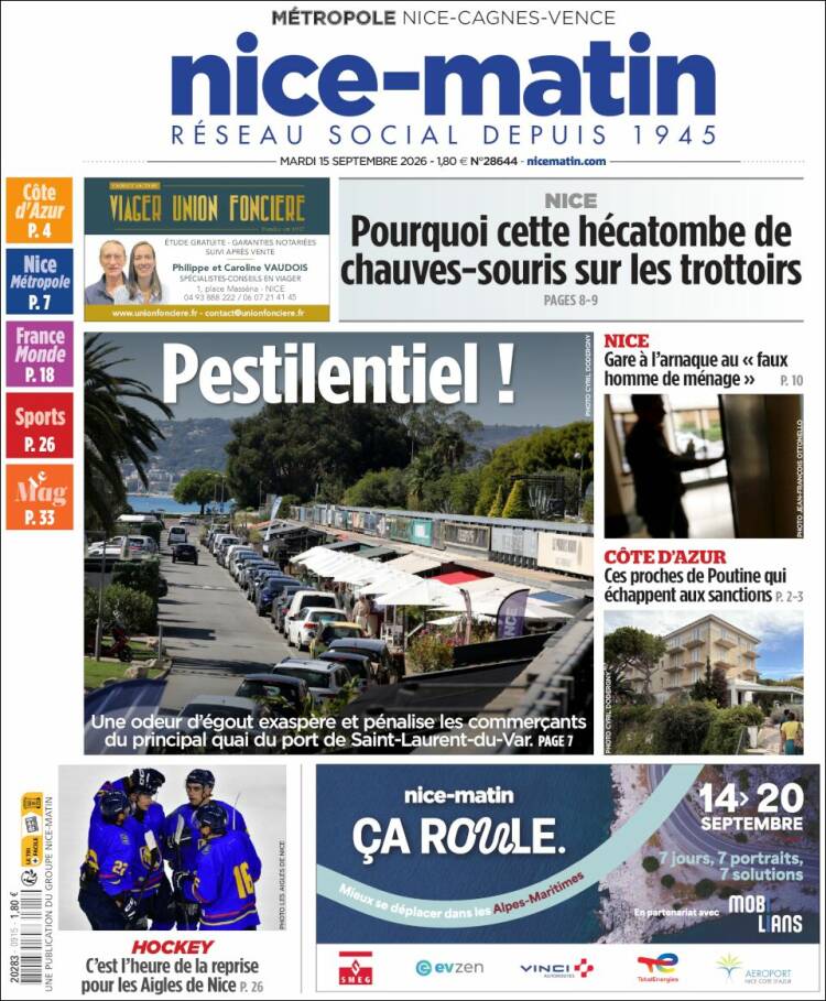 Portada de Nice-Matin (France)