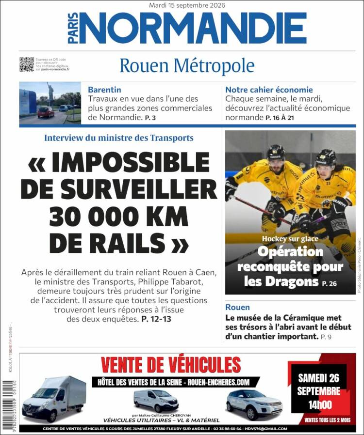 Portada de Paris Normandie (Francia)
