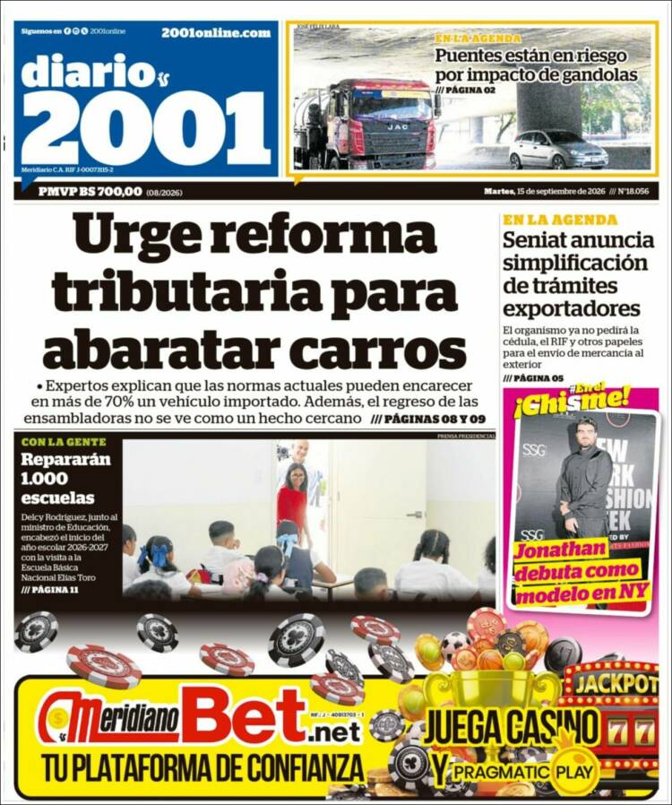 Portada de 2001 - Dosmiluno (Venezuela)