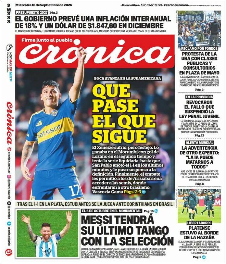 Portada de La Voz del Chaco (Argentina)