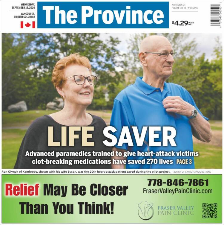 Portada de The Province (Canad&aacute;)