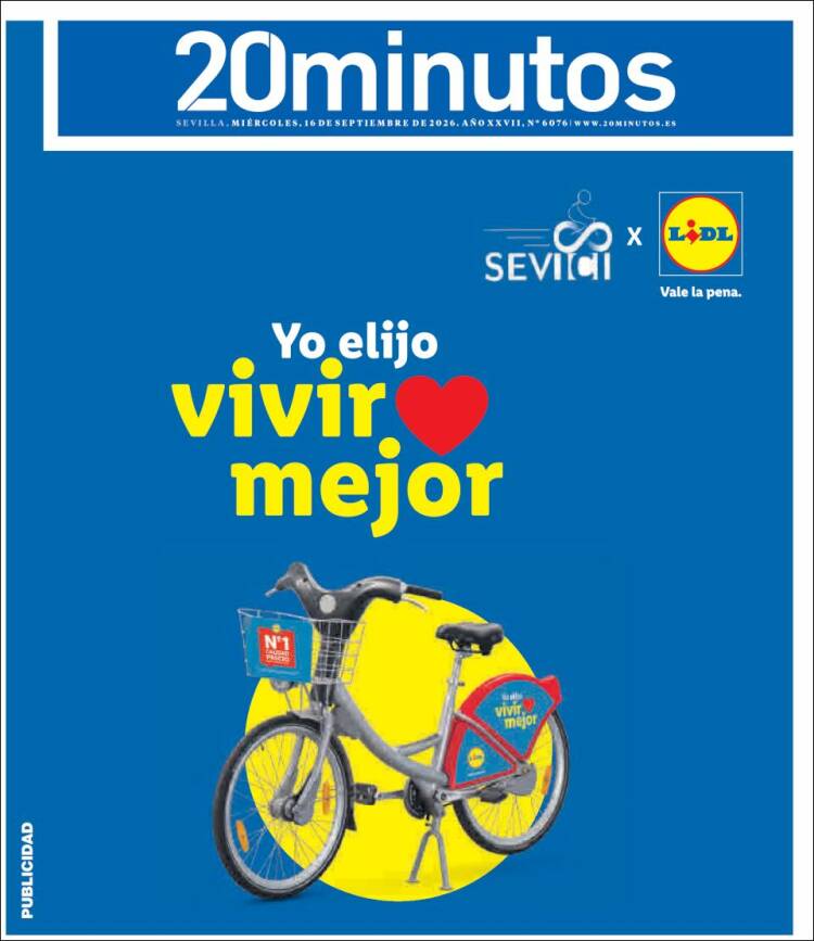 Portada de 20 Minutos - Sevilla (Espa&ntilde;a)