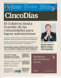 Portada de Cinco Días (Espa&ntilde;a)