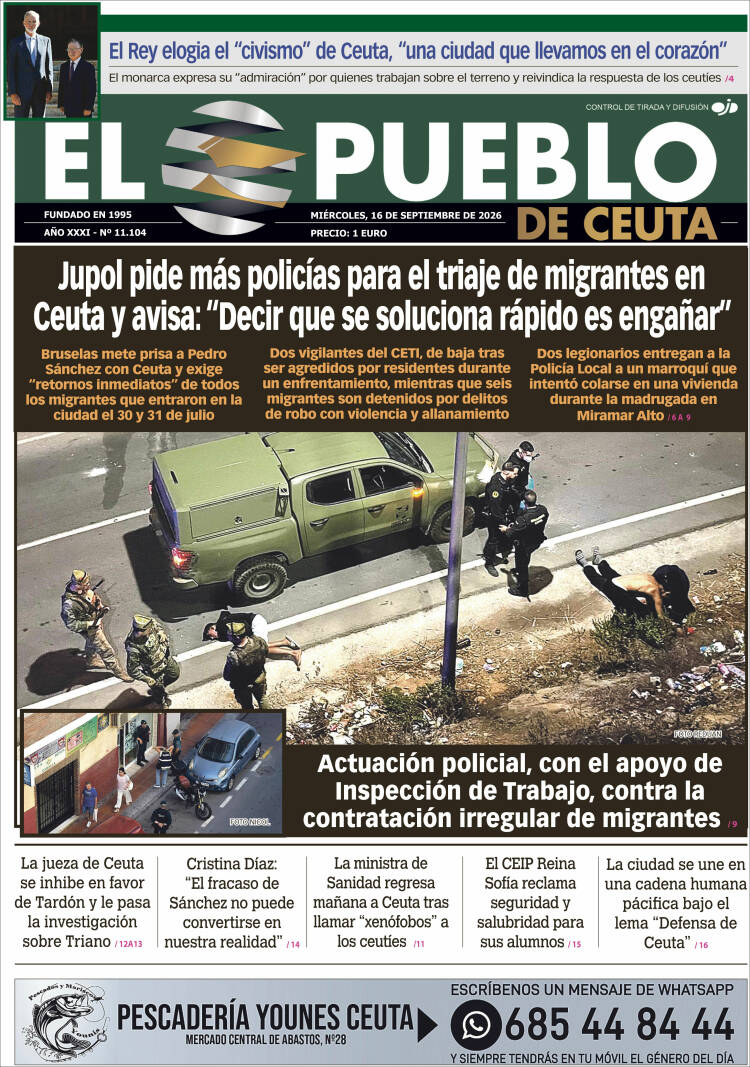 Portada de El Pueblo de Ceuta (Espa&ntilde;a)