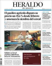 Portada de Heraldo de Aragón (Espa&ntilde;a)