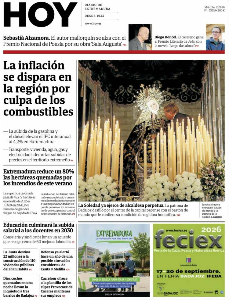 Portada de Hoy - Badajoz (Espa&ntilde;a)