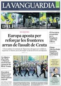 Portada de La Vanguardia (Espagne)