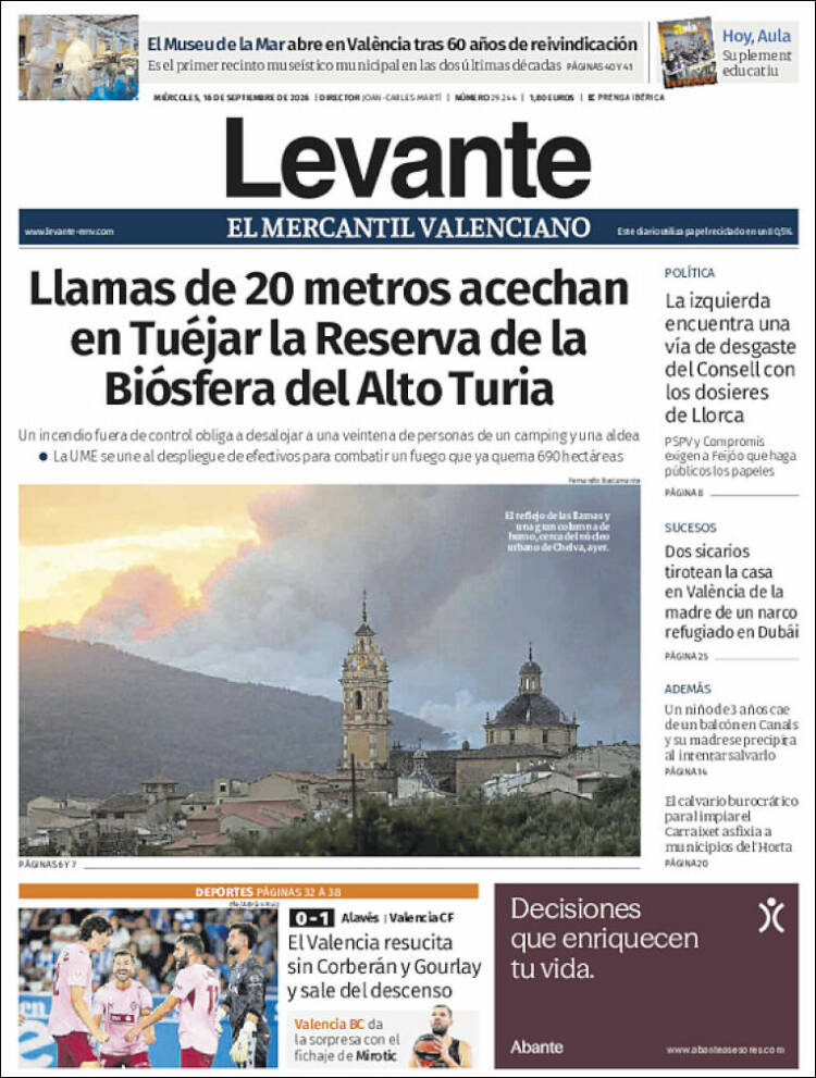 Portada de Levante (Espa&ntilde;a)
