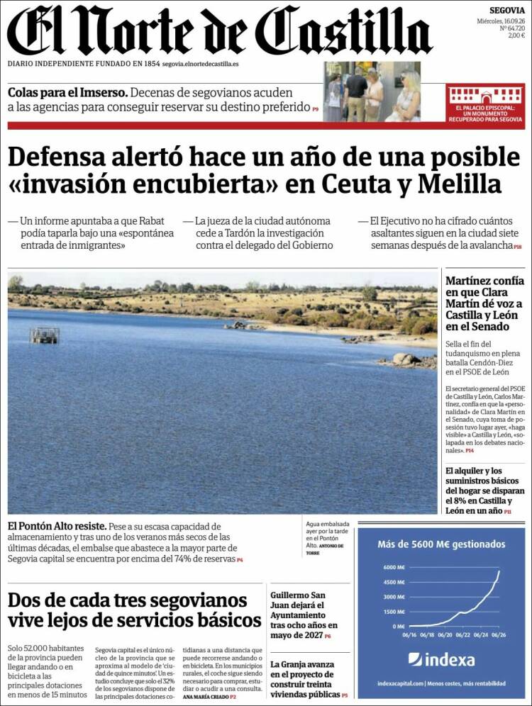 Portada de Norte de Castilla - Segovia (Espa&ntilde;a)