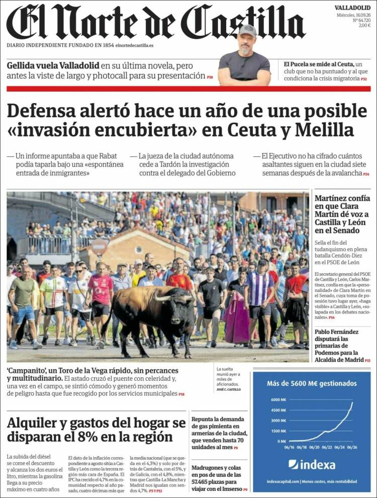 Portada de Norte de Castilla - Valladolid (Espa&ntilde;a)