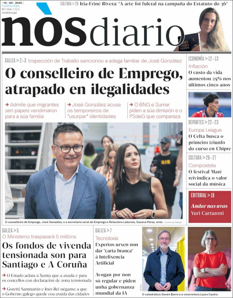 Portada de Nòs Diario (Espa&ntilde;a)