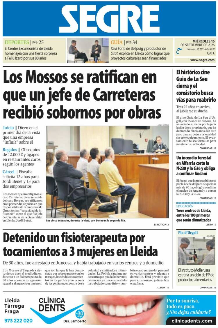 Portada de Segre  (Espa&ntilde;a)
