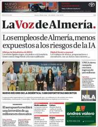 Portada de La Voz de Almería (Espa&ntilde;a)