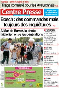 Portada de Centre Presse (Francia)