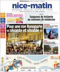 Portada de Nice-Matin (Francia)