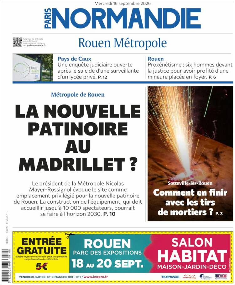 Portada de Paris Normandie (Francia)