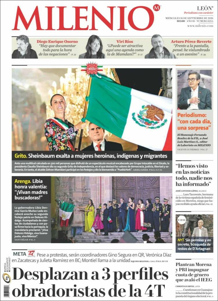 Portada de Milenio de León (M&eacute;xico)