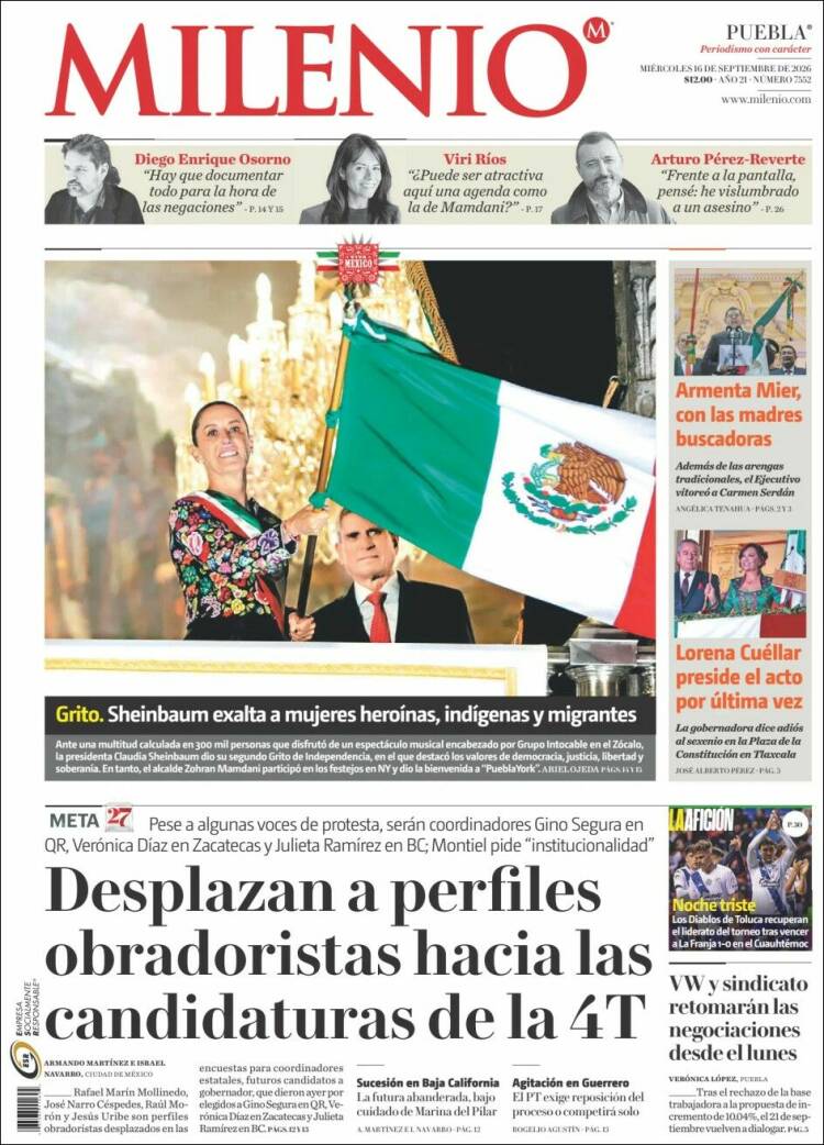 Portada de Milenio de Puebla (M&eacute;xico)