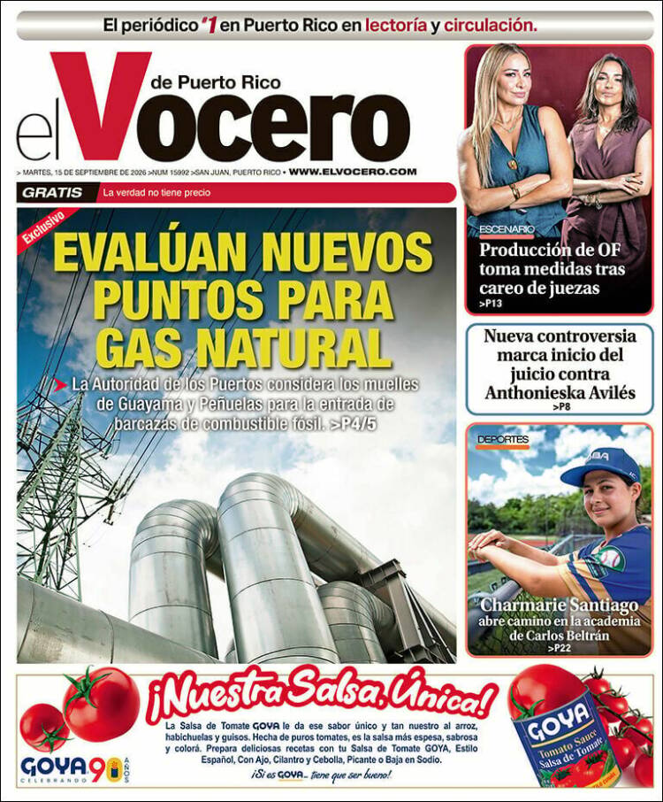Portada de Vocero (Puerto Rico)