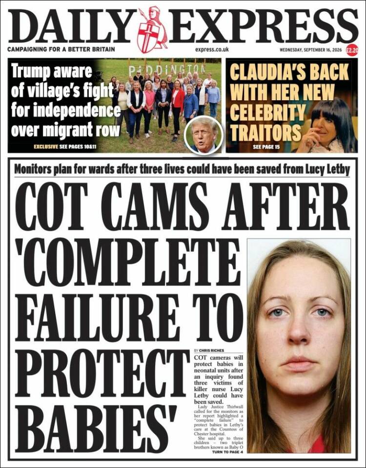 Portada de Daily Express (Reino Unido)